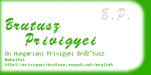 brutusz privigyei business card